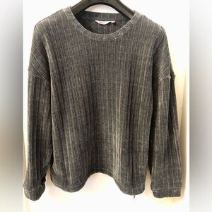 Charcoal Ribbed Women's Sweater